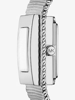 Georgie Petite Silver-Tone Mesh Watch