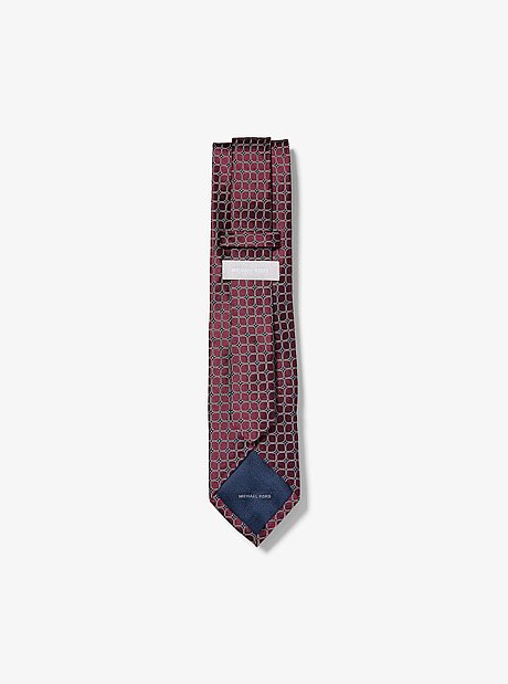 Tile Print Silk Tie
