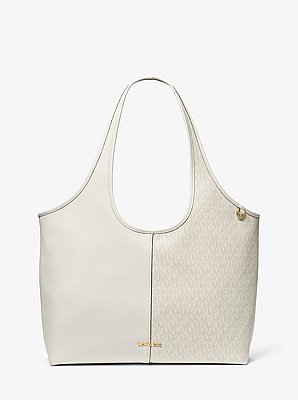 Henly Large Signature Logo and Textured Tote Bag