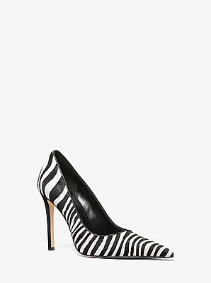 Elyse Zebra Print Calf Hair Pump