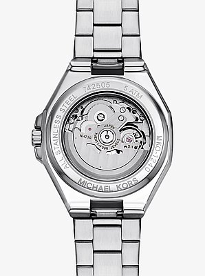 Montre surdimensionn&eacute;e Callum de ton argent &agrave; pav&eacute;