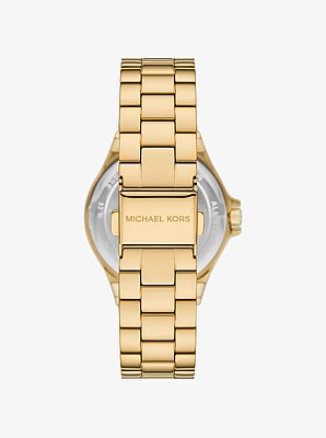 Limited-Edition Mini Lennox Pav&eacute; Gold-Tone Watch