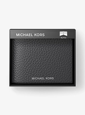 Hudson Pebbled Leather Slim Billfold Wallet