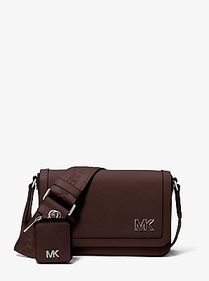 Edison Mini Crossgrain Leather Crossbody Bag with Pouch