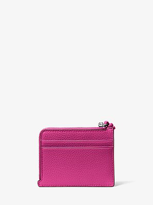 Petite pochette-bracelet avec &eacute;tui pour cartes Jet Set en cuir grain&eacute;