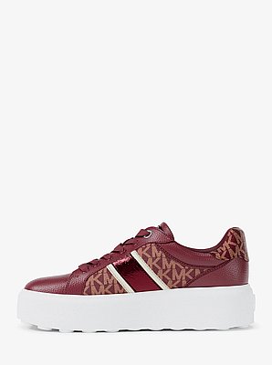 Romey Signature Logo Stripe Platform Sneaker
