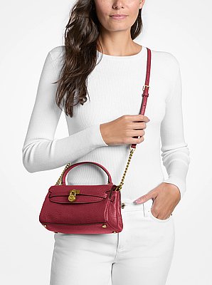 Hamilton Moderne Extra-Small Textured Leather Slouchy Crossbody Bag