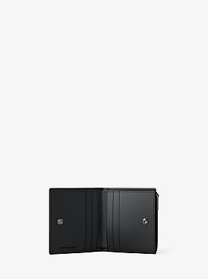 Cooper Medium Logo Jacquard Denim Zip Wallet