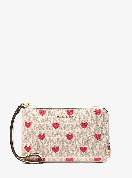 Jet Set Travel Small Printed Signature Logo Wristlet