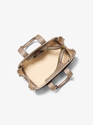 Bandolera Romee extrapeque&ntilde;a de piel granulada con logotipo