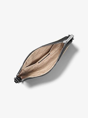 Petite pochette-bracelet Jet Set Travel tiss&eacute;e