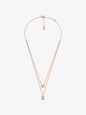 Precious Metal-Plated Double Layered Necklace