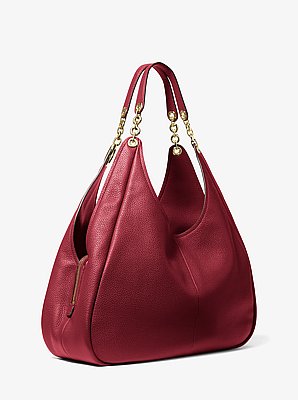 Borsa a spalla Ellie grande in pelle martellata
