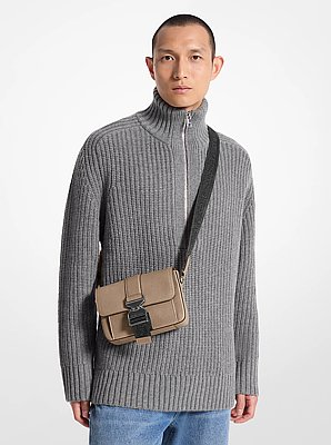 Bandolera Hudson de piel granulada