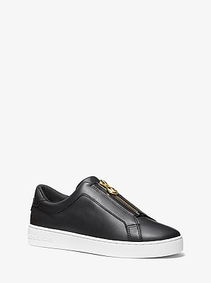 Keaton Leather Zip-Up Sneaker