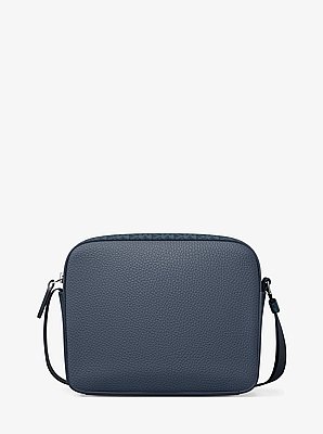 Sac &agrave; bandouli&egrave;re pour appareil photo Cooper de taille moyenne en cuir grain&eacute; et &agrave; logo Signature