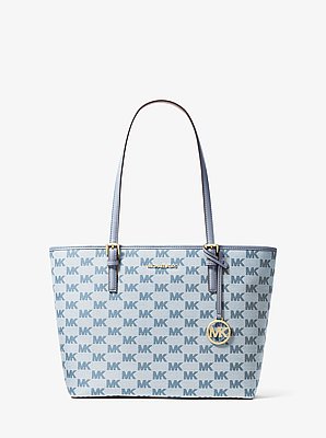 Jet Set Medium Logo Jacquard Tote Bag