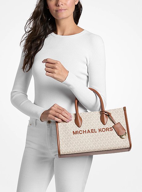Mirella Medium Signature Logo Satchel