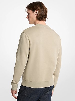 Felpa girocollo in misto cotone con logo