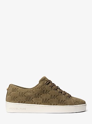 Keaton Logo-Embossed Suede Sneaker