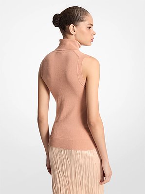Cashmere Sleeveless Turtleneck