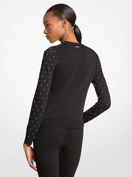 Chandail en viscose extensible &agrave; clous