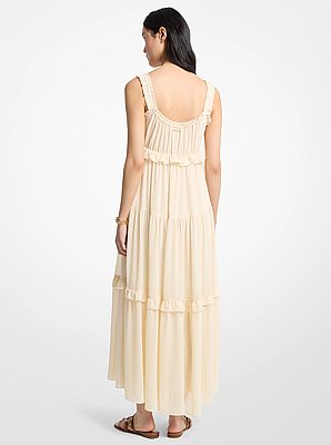Ruffled Georgette Maxi Dress