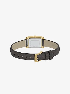Mini Monroe Gold-Tone and Logo Strap Watch