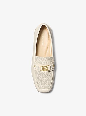 Mandy Leather and Signature Logo Moccasin Loafer