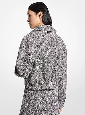 Chaqueta de tweed de mezcla de algod&oacute;n