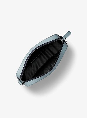 Jet Set Logo Embossed Leather Crossbody Bag in CHAMBRAY | Michael Kors image number 1