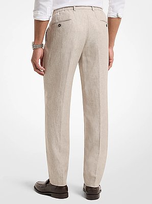 Hose aus Leinen mit Kordelzug