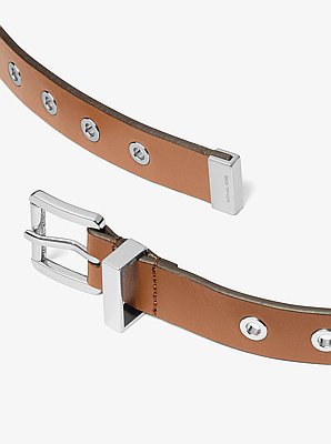 Grommeted Leather Belt