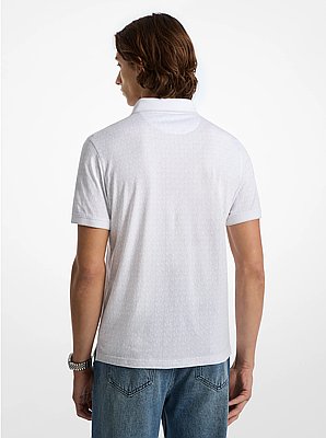 Polo Greenwich en coton &agrave; imprim&eacute; &agrave; logo Signature