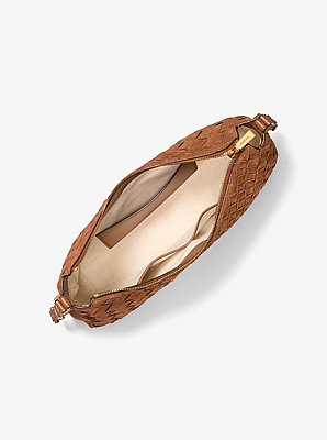 Nolita Medium Hand-Woven Suede Shoulder Bag