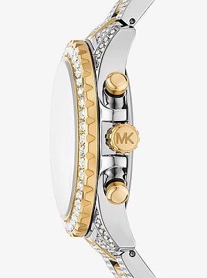 Oversized Everest Pav&eacute; Two-Tone Watch