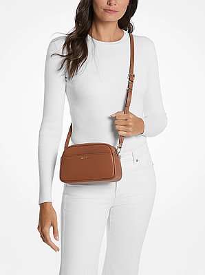 Jet Set Small Leather Camera Crossbody Bag