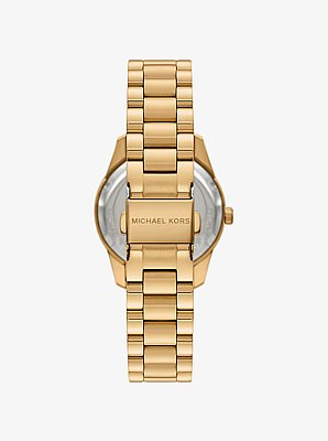 Mini Lexington Pav&eacute; Gold-Tone Watch