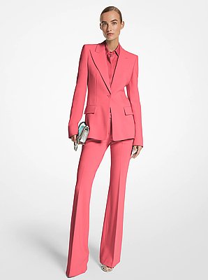 Blazer Georgina de crep&eacute; granulado el&aacute;stico
