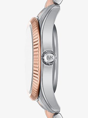 Lexington Pav&eacute; Two-Tone Watch and Slider Bracelet Gift Set