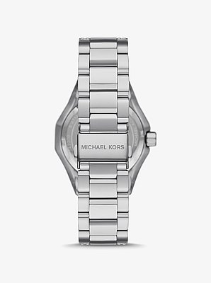 PRIDE Limited-Edition Oversized Raquel Rainbow Pav&eacute; Silver-Tone Watch