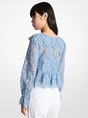 Corded Floral Lace Blouse