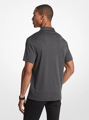 Poloshirt van katoen met geborduurd logo