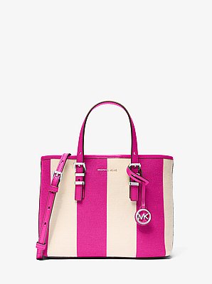 Quinn Small Striped Canvas Convertible Crossbody Bag
