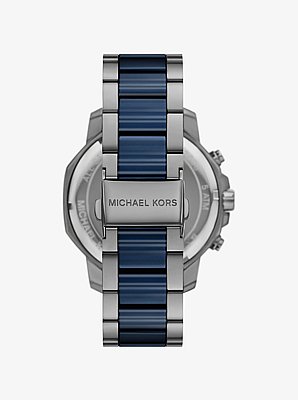 Oversized Prescott Gunmetal and Ceramic Watch