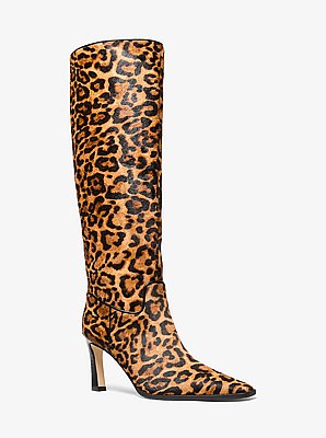 Darrah Leopard Print Calf Hair Boot