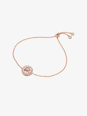 Bracciale Fulton con cursore, placcatura in metallo prezioso e logo pav&eacute;