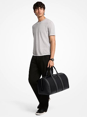 Bolso de viaje Cooper de piel granulada con logotipo exclusivo