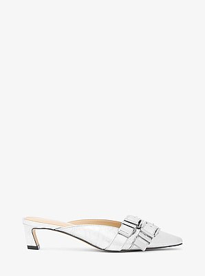 Darrington Crackled Metallic Leather Mule