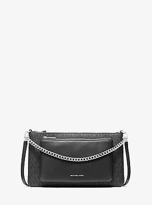 Sac &agrave; bandouli&egrave;re convertible Jet Set de taille moyenne &agrave; logo Signature